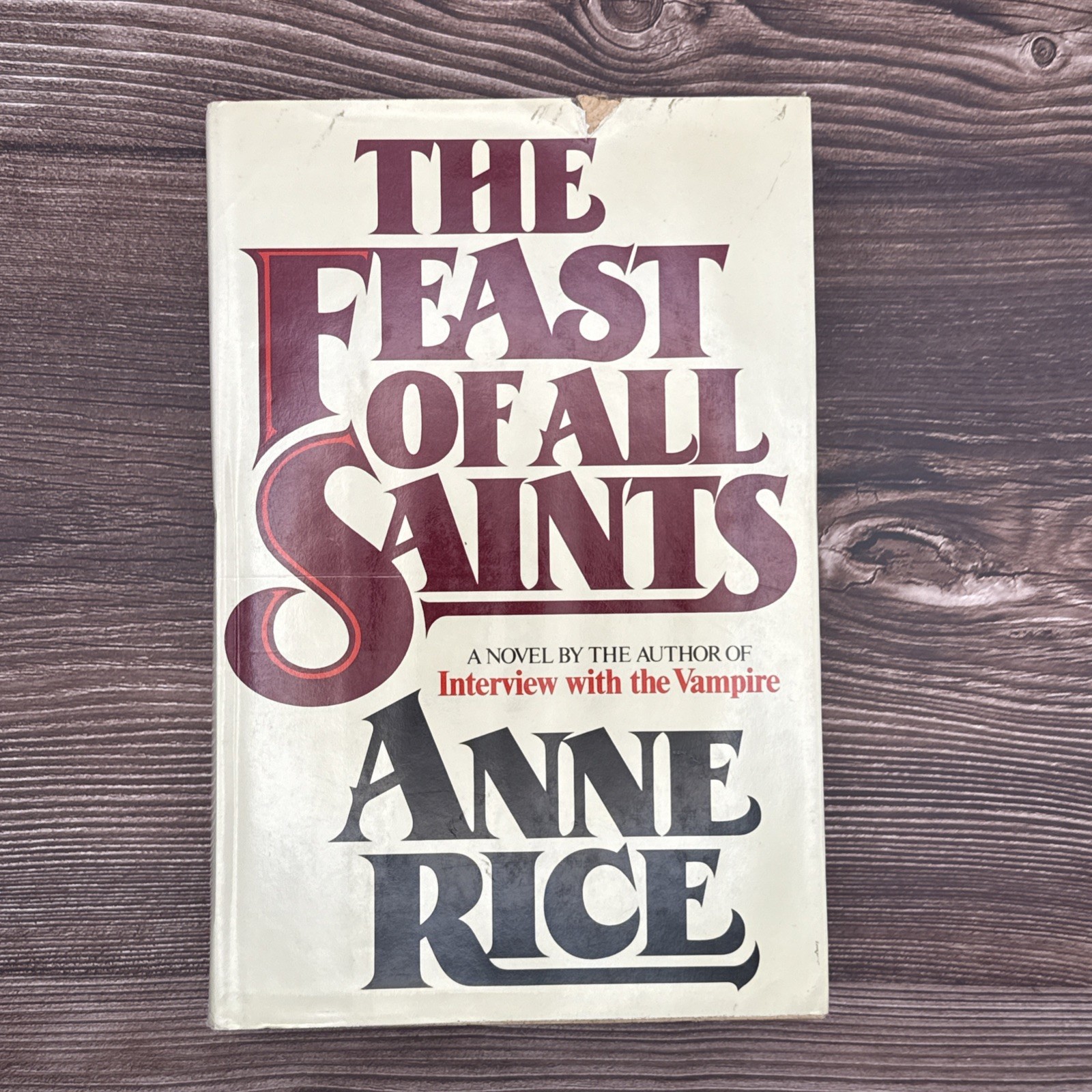 Anne Rice Feast of All Saints HC DJ 1979 First Edition First Printing Novel