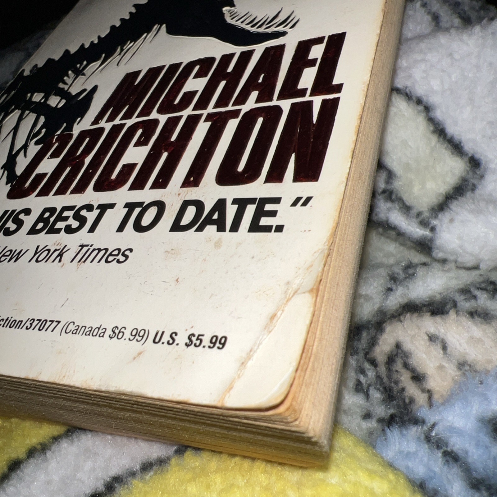 Jurassic Park by Michael Crichton 1991 Ballantine Paperback