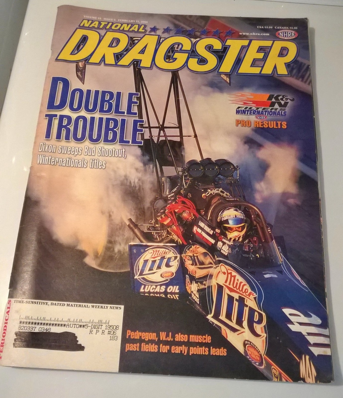 4 NATIONAL DRAGSTER Magazine Nov 2002 Feb 7 21 28 2003