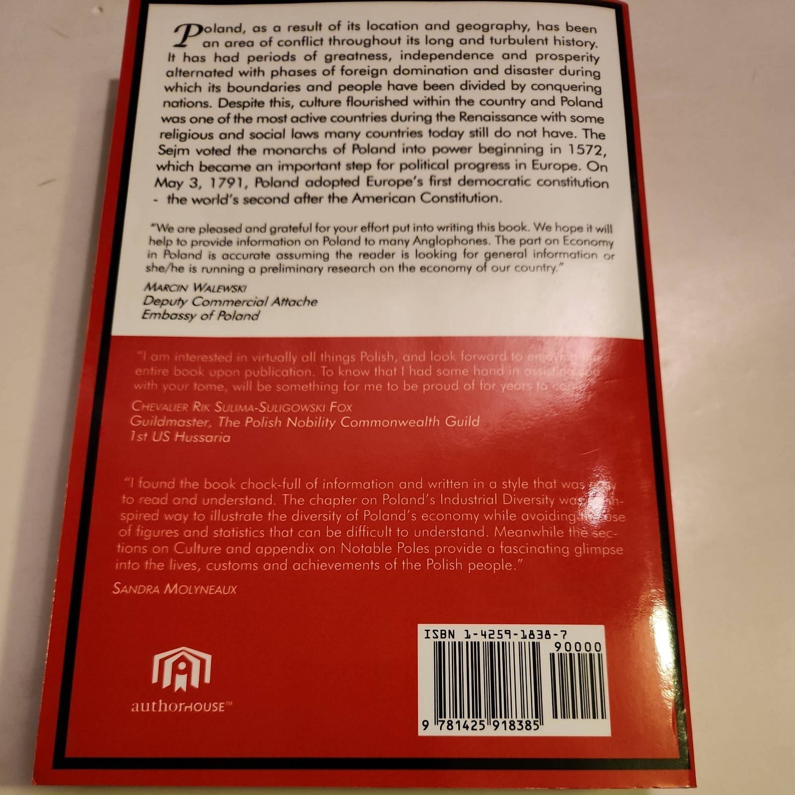 Poland a Unique Country and Its People by Alicja Deck-Partyka (2006, Hardcover)