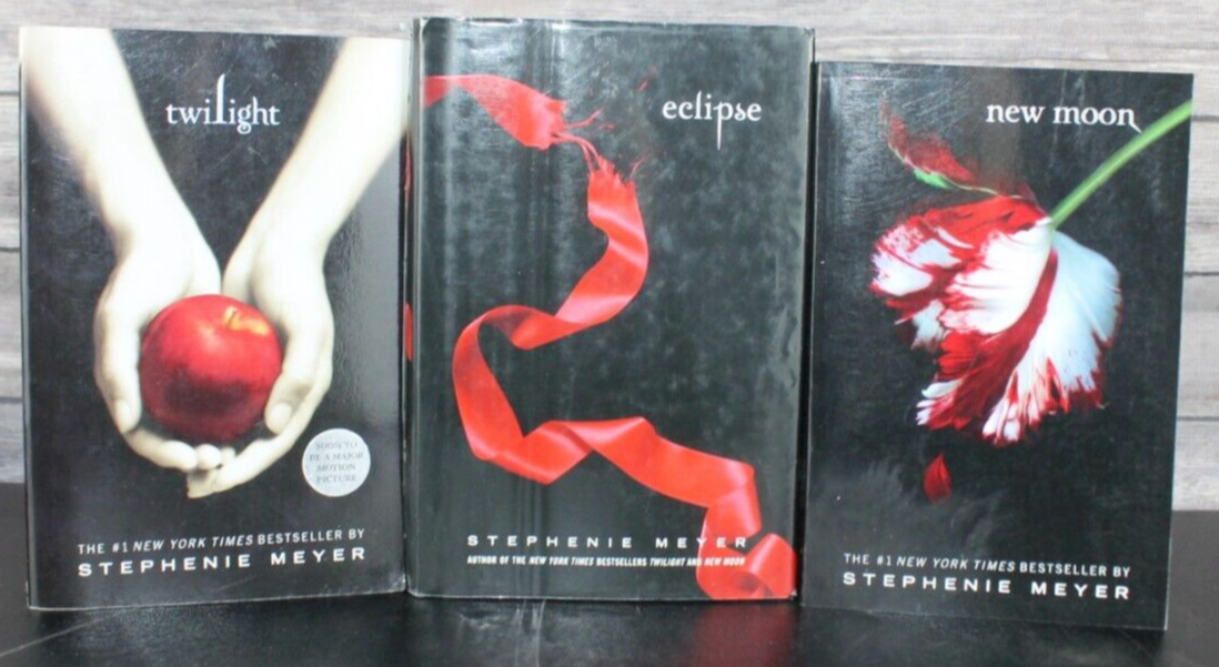 THE TWILIGHT SERIES 3 Books Stephenie Meyer- HC & PB -VG-Eclipse, New Moon