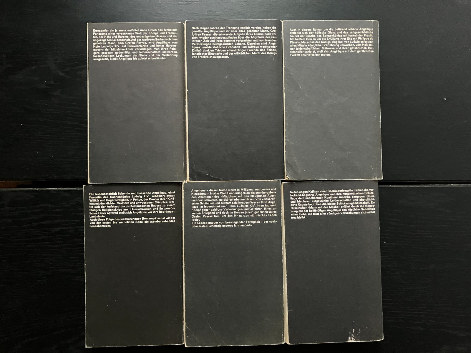 Angelique Series By Anne Golon Lot of 6 Softcover German 1970’s rororo