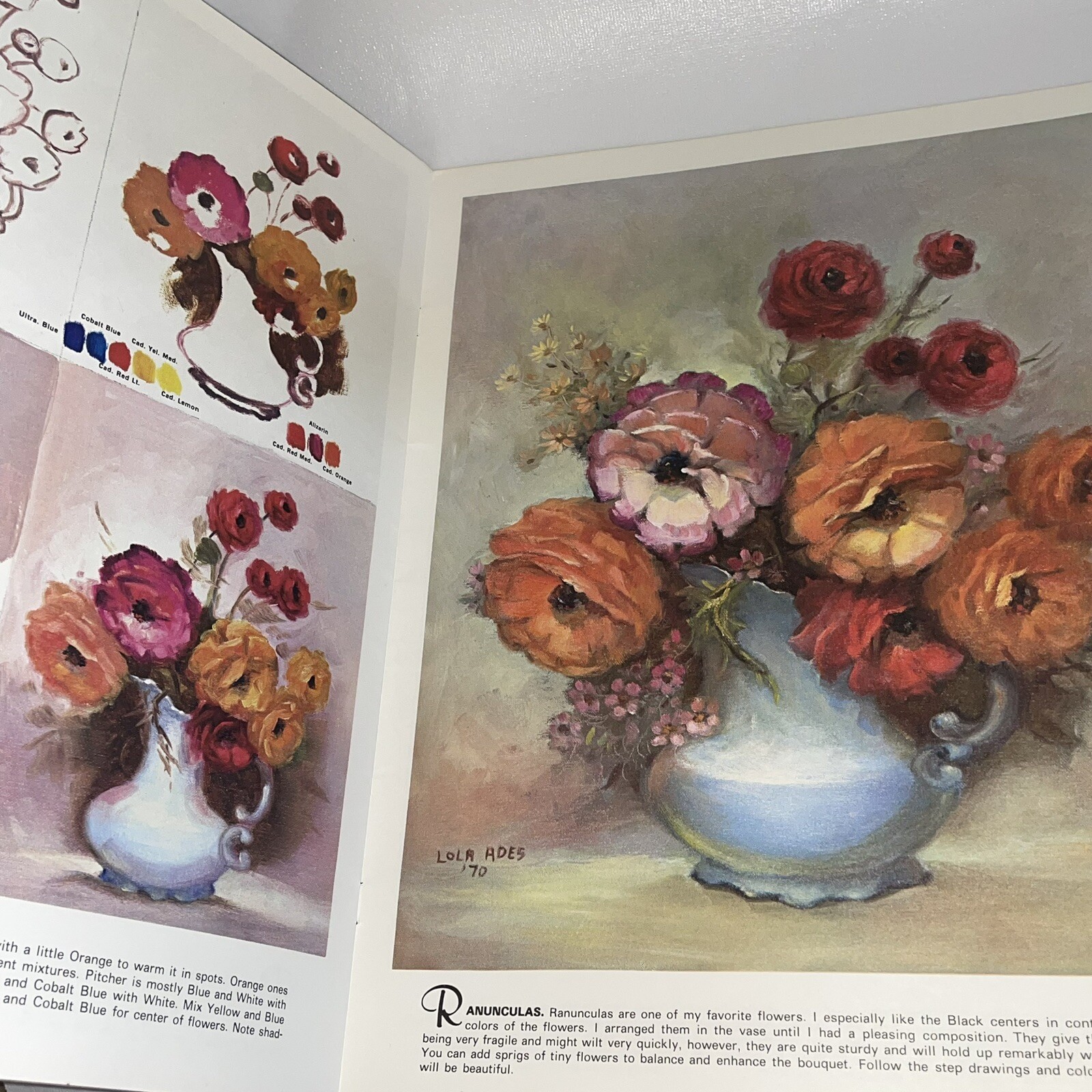 VTG Drawing Book HOW TO PAINT ROSES & OTHER FLOWERS #130 Walter T. Foster 1970
