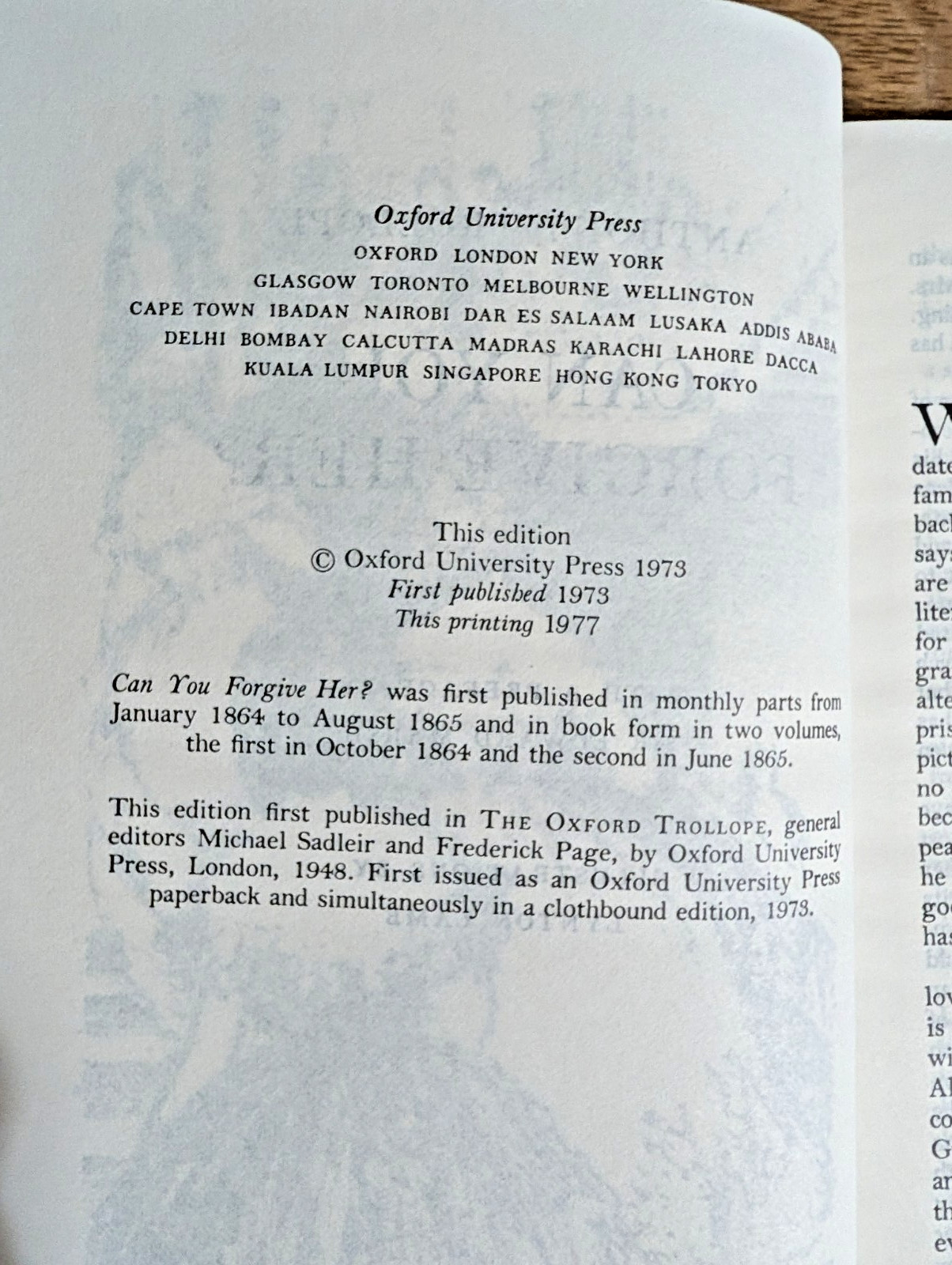 The Palliser Novels 6 Volumes Hardcover by Anthony Trollope Oxford University