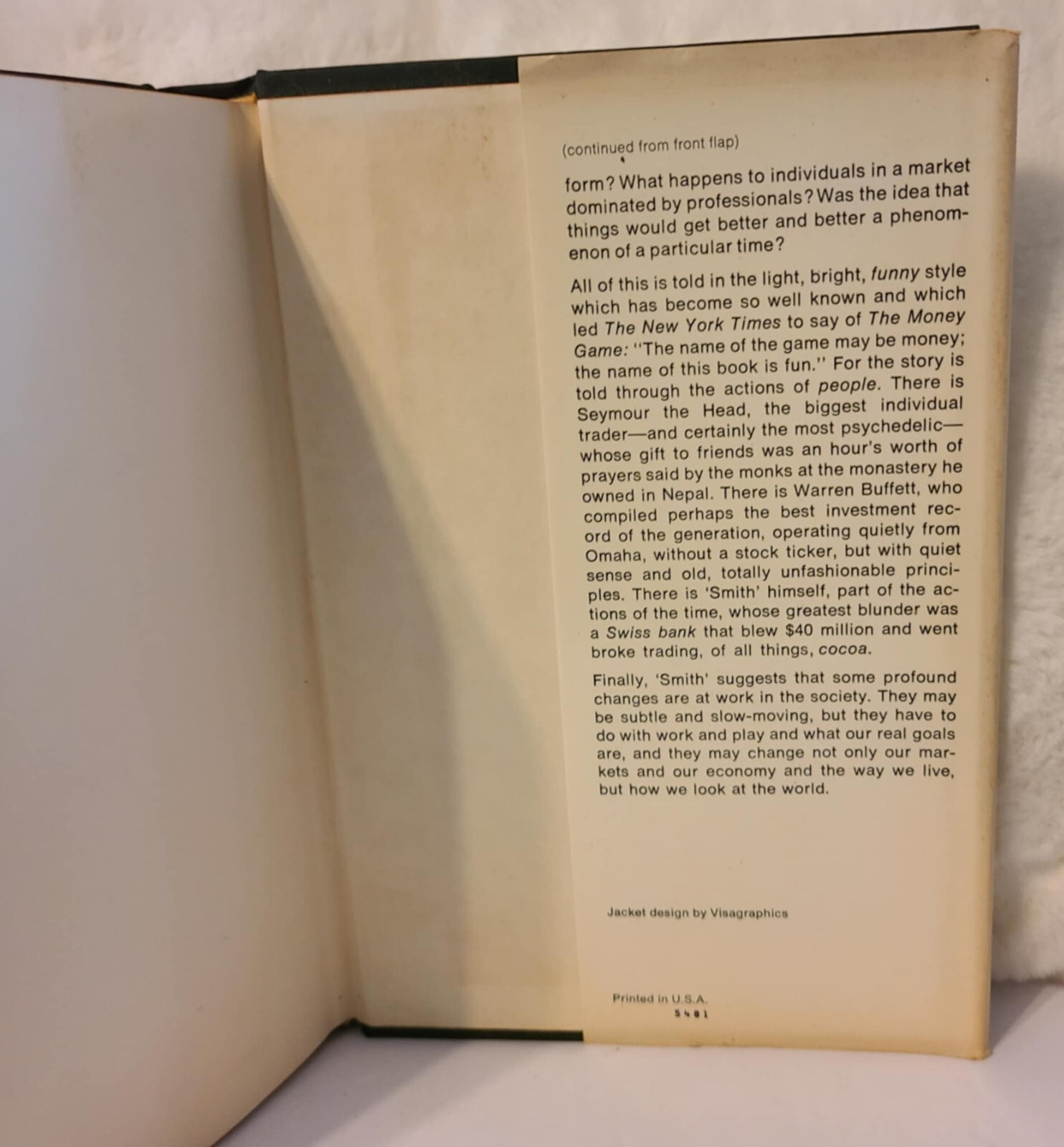 Super-money Adam Smith 1972 Random House Hardcover W/DJ Finance History 1st Ed.