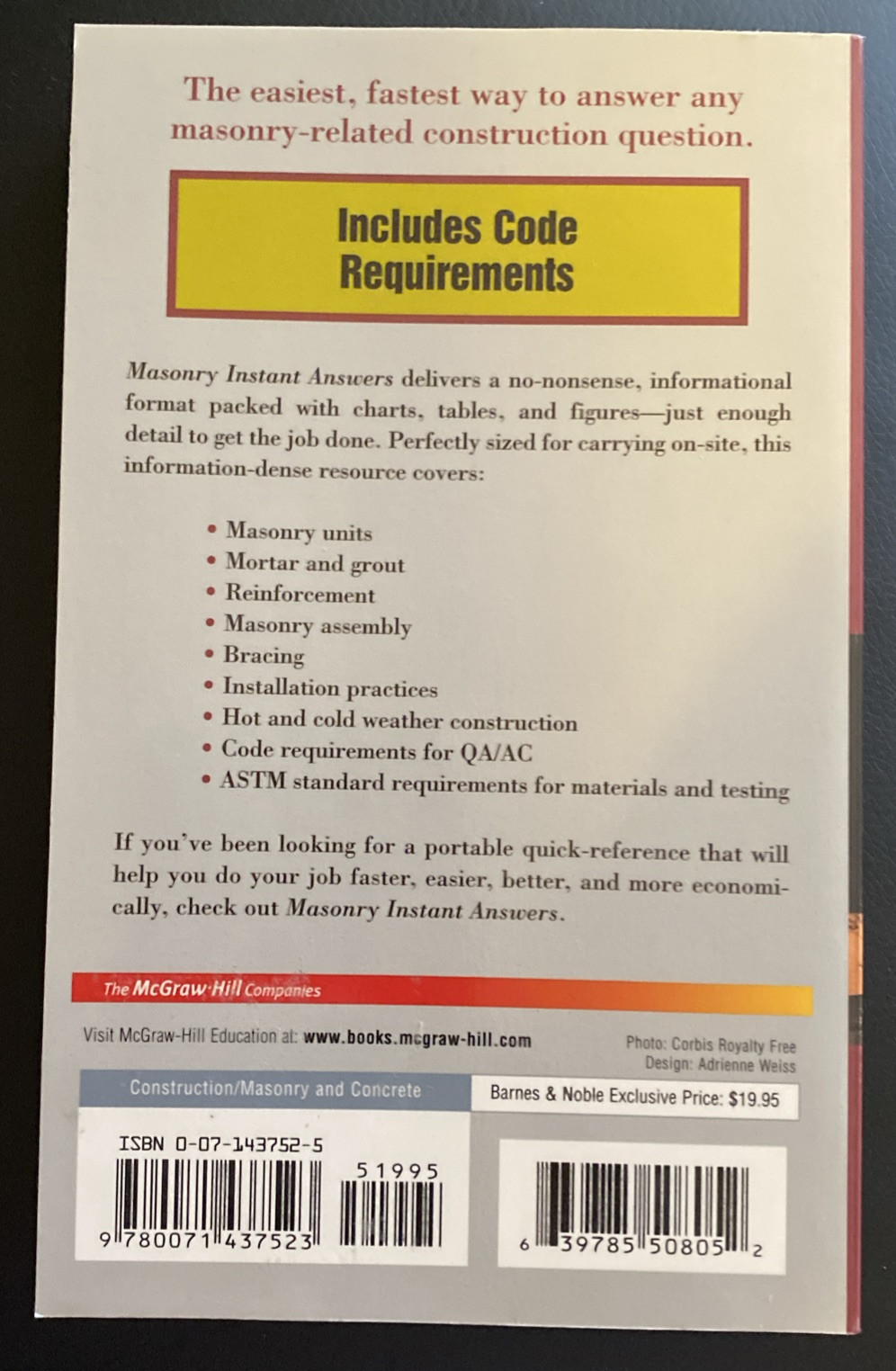 MASONARY: INSTANT ANSWERS By Rochelle C. Jaffe **Mint Condition**