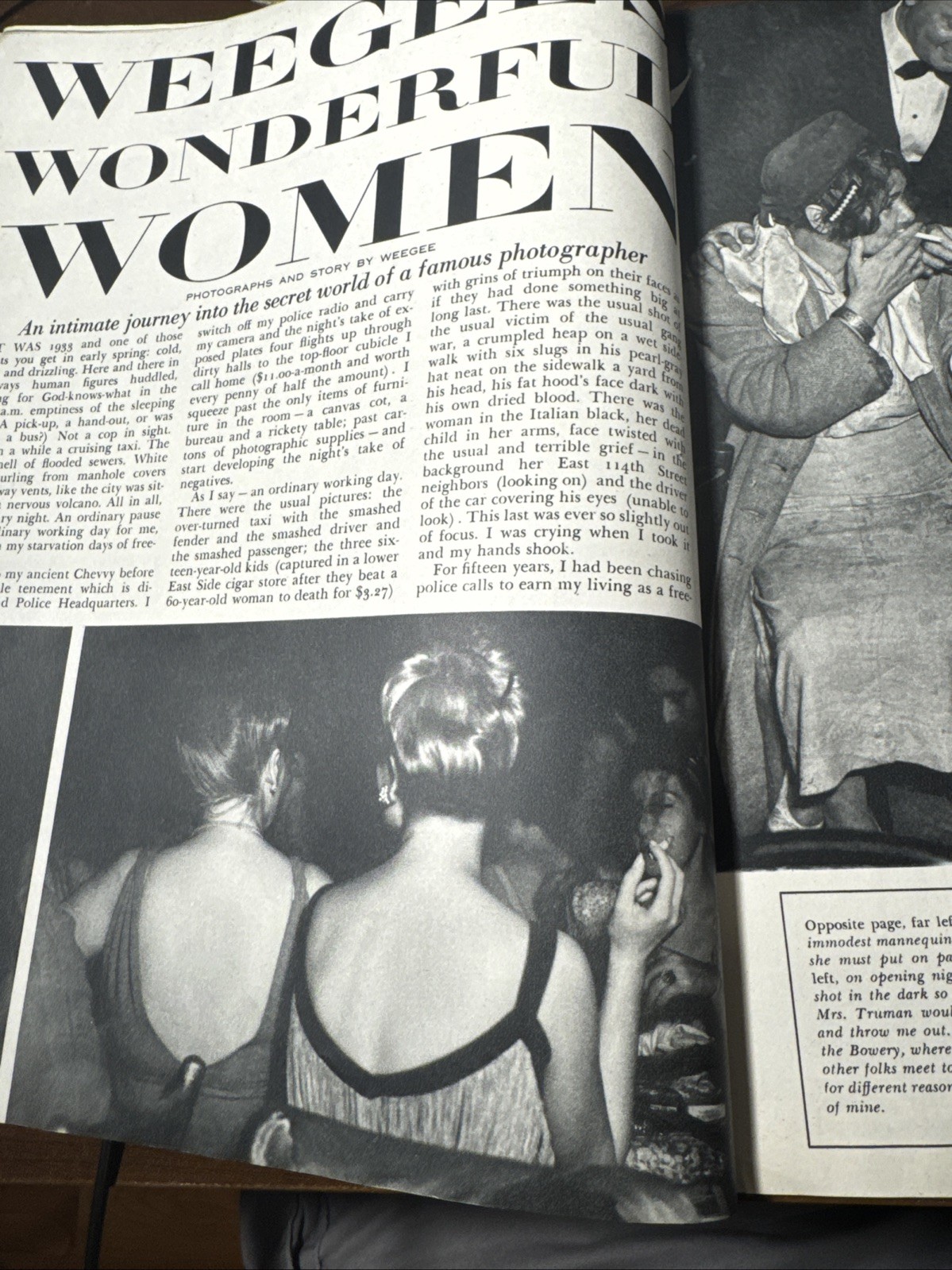 Glamour Photography 1955 Weggee’s Wonderful Women Arthur Fellig 68pages Magazine