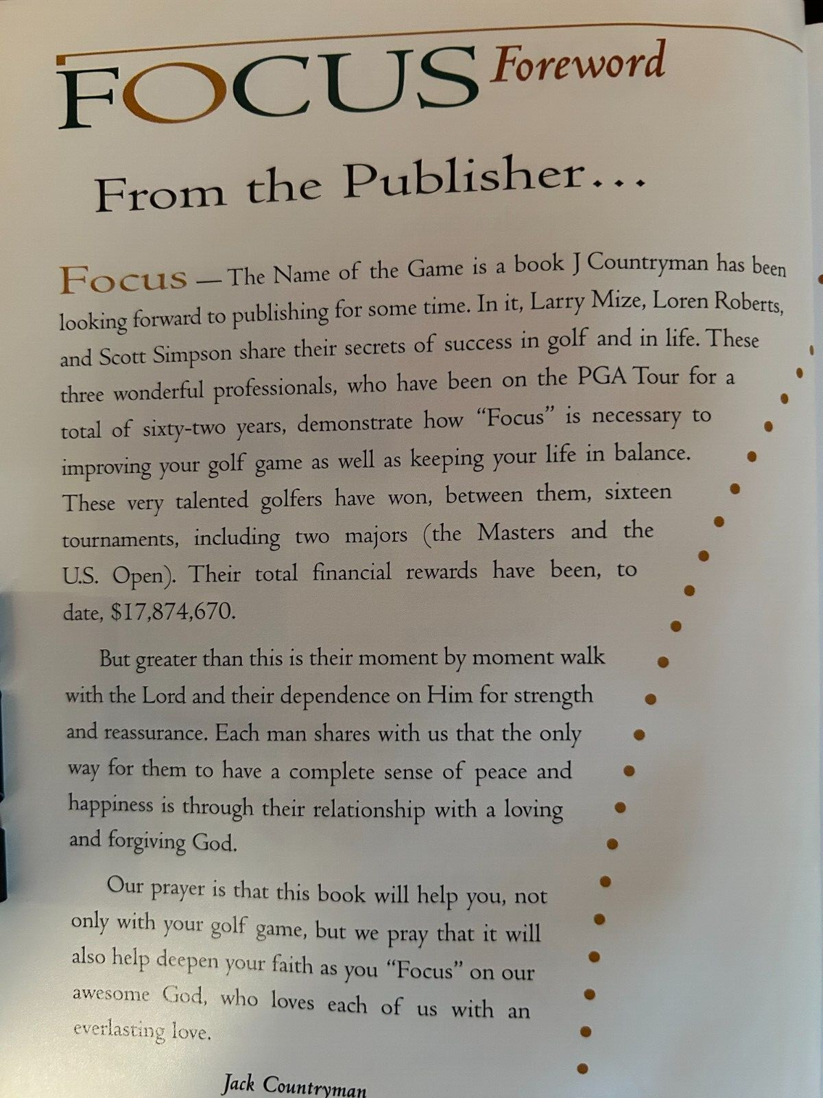 Focus – The Name of the Game with Sigmund Brouwer