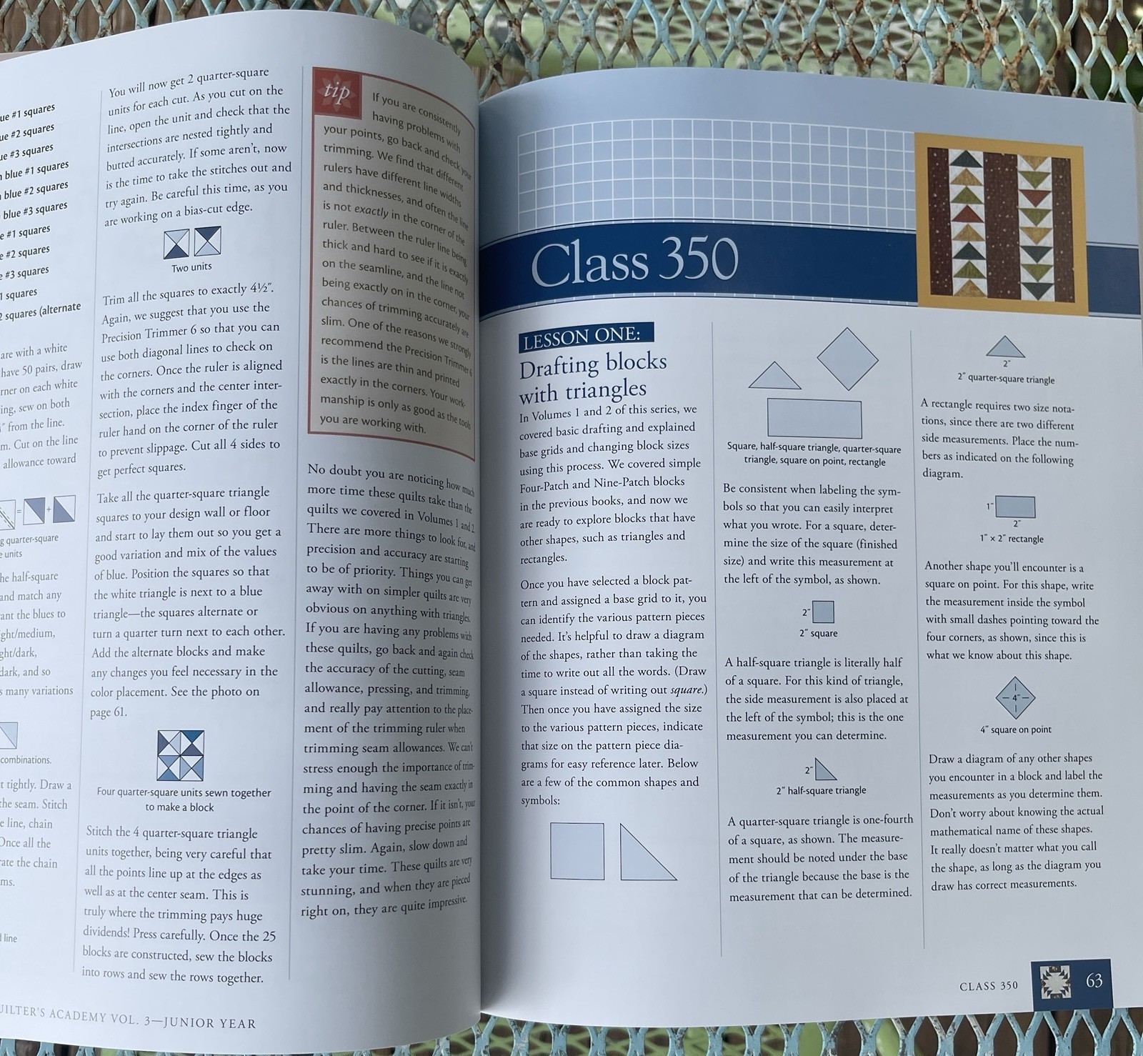 Quilter’s Academy Vol 1 2 3 Hargrave Quiltmaking Quilting Quilt Teach