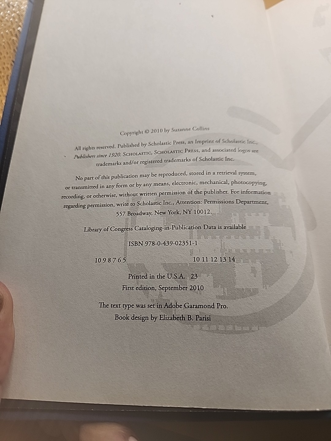 The Hunger Games Mockingjay Suzanne Collins 2010 HCDJ First Edition 1st Print