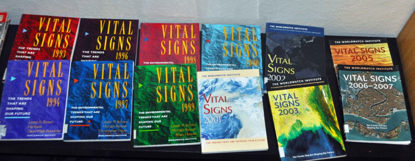 U.N. Worldwatch Institute. 1993-2007 VITAL SIGNS Yearbooks. Environmental Trends