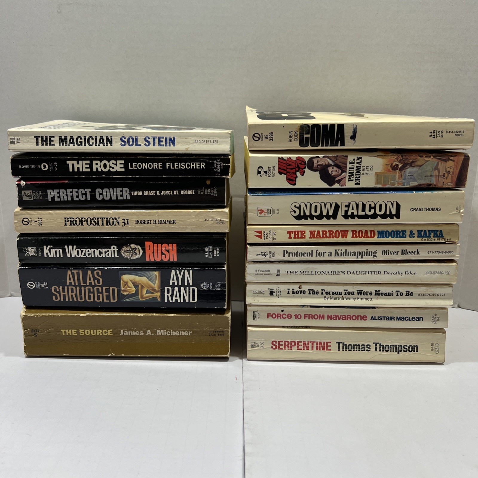 Lot of 16 Mixed Vintage Fiction Mystery Fantasy Crime Books Various Authors PB
