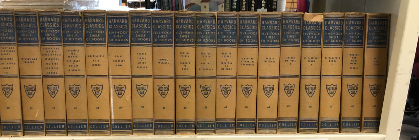 Harvard Classics, Five-Foot Shelf Of Books, 1937, 1938, 52 volumes, EB-3