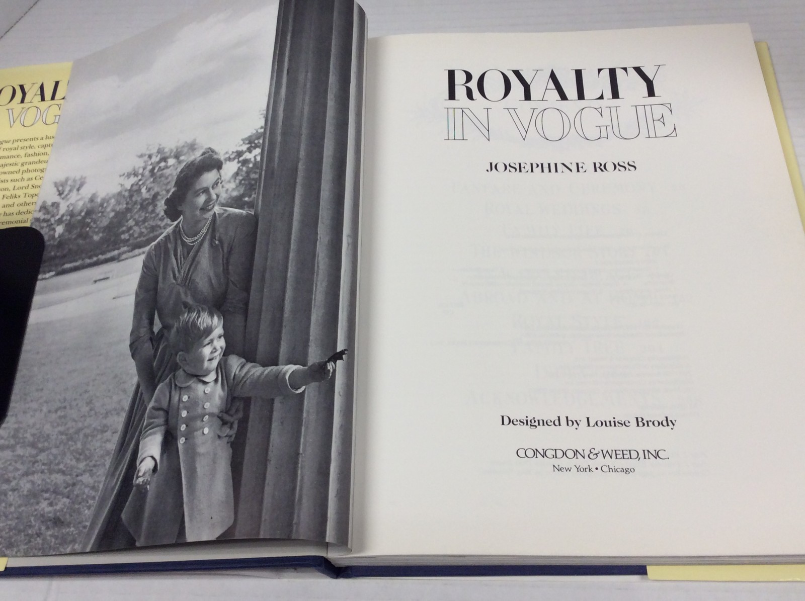ROYALTY IN VOGUE Josephine Ross Illustrated HC 1989