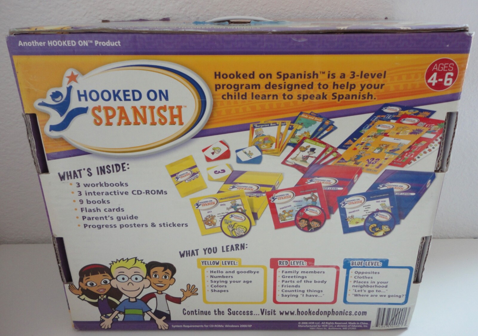 Hooked on Spanish 3 Level Program Complete Lesson Package Ages 4-6 Boxed Set