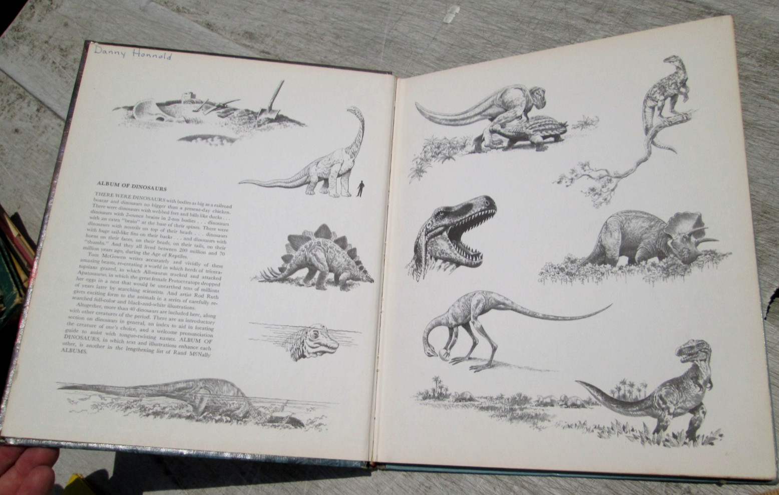 Album of Dinosaurs by Tom McGowen Rand McNally 1st Edition 4th Print. 1975 HC