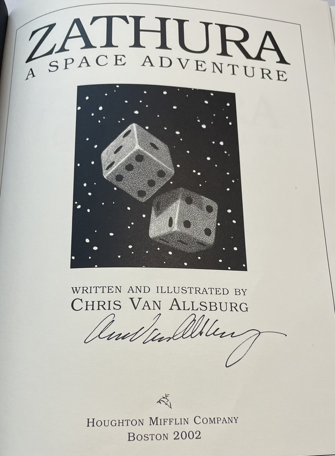 Zathura A Space Adventure SIGNED First Edition 2002 Chris Van Allsburg