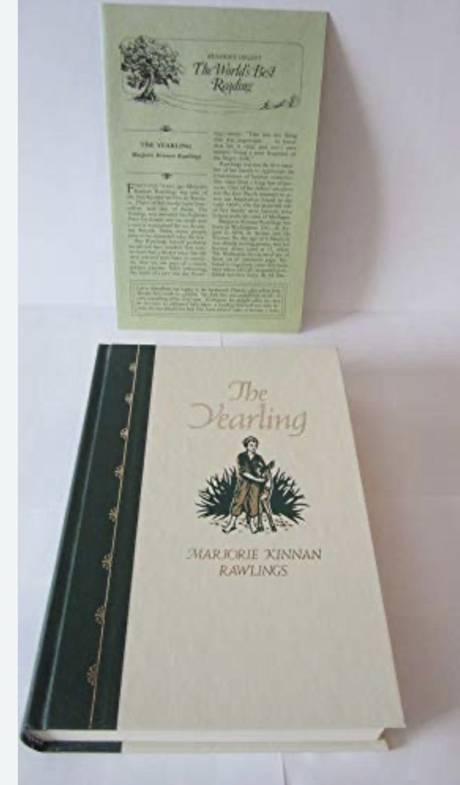The Yearling Marjorie Kinnan Rawlings 1993 Reader’s Digest Hardcover w/ Insert