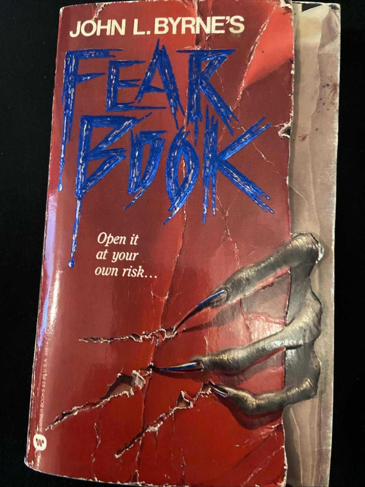 Fear Book John L Byrne First Edition 1st Printing 1988 Mass Market Paperback