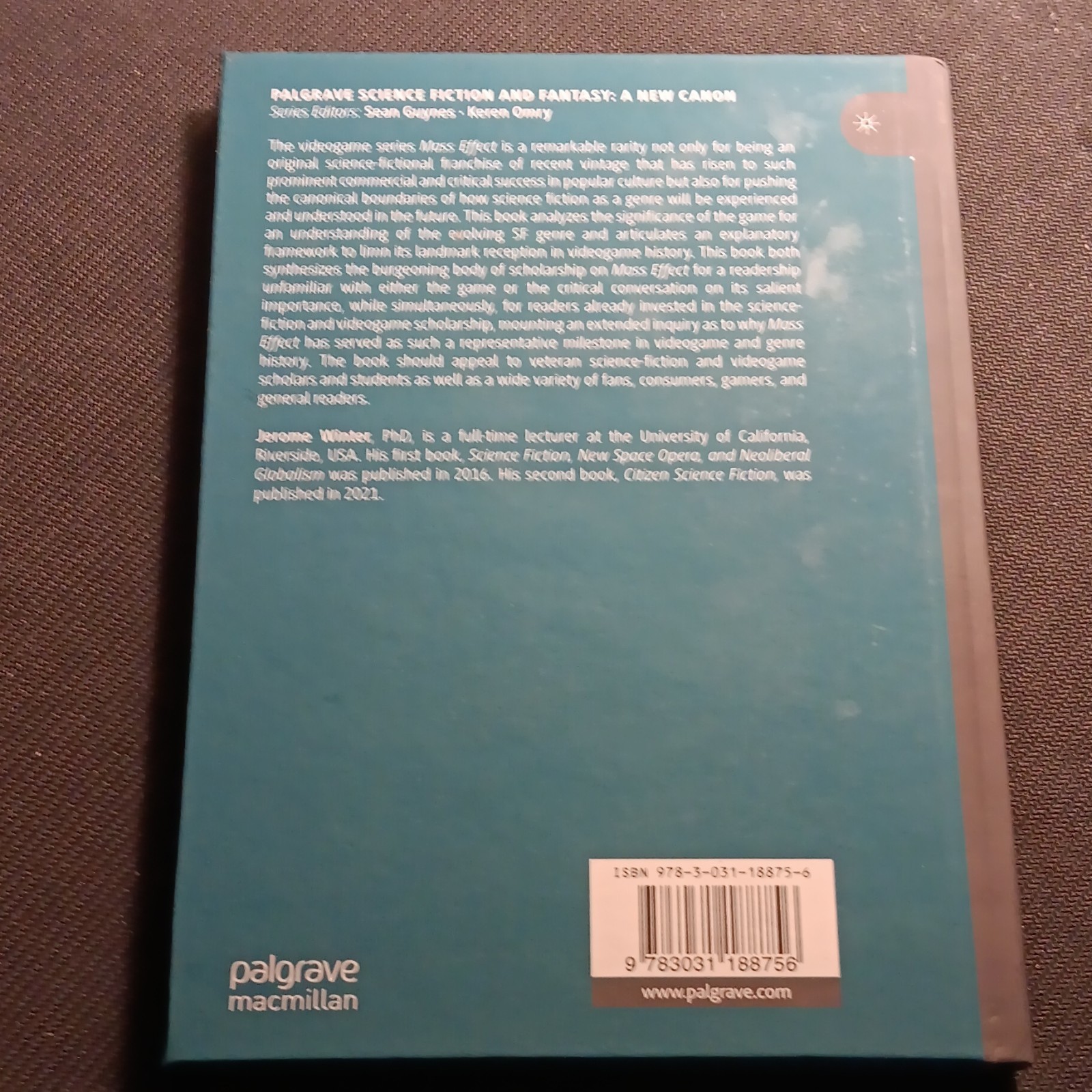 BioWare’s Mass Effect Jerome Winter Hardcover 2022 Palgrave SF&F Media Studies