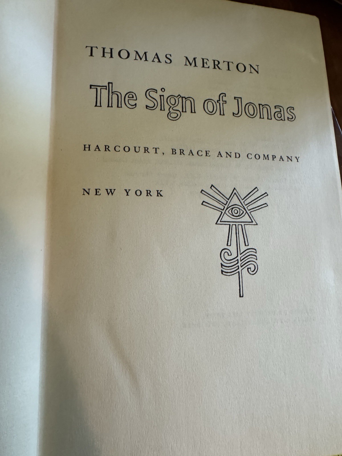 The Sign of Jonas by Thomas Merton 1953 First Edition Hardcover