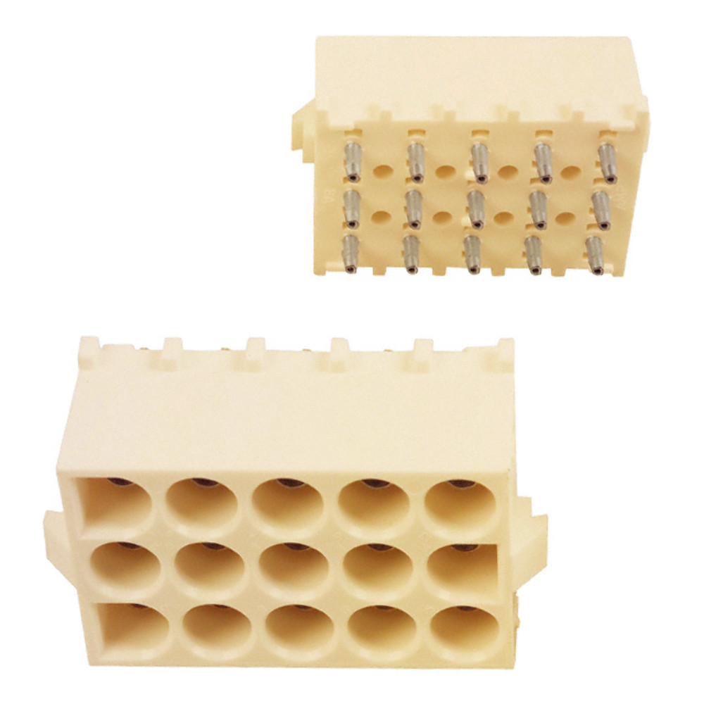 350765-4 Connector Header 15 Position 0.250″ (6.35mm) Through Hole Tin :RoHS