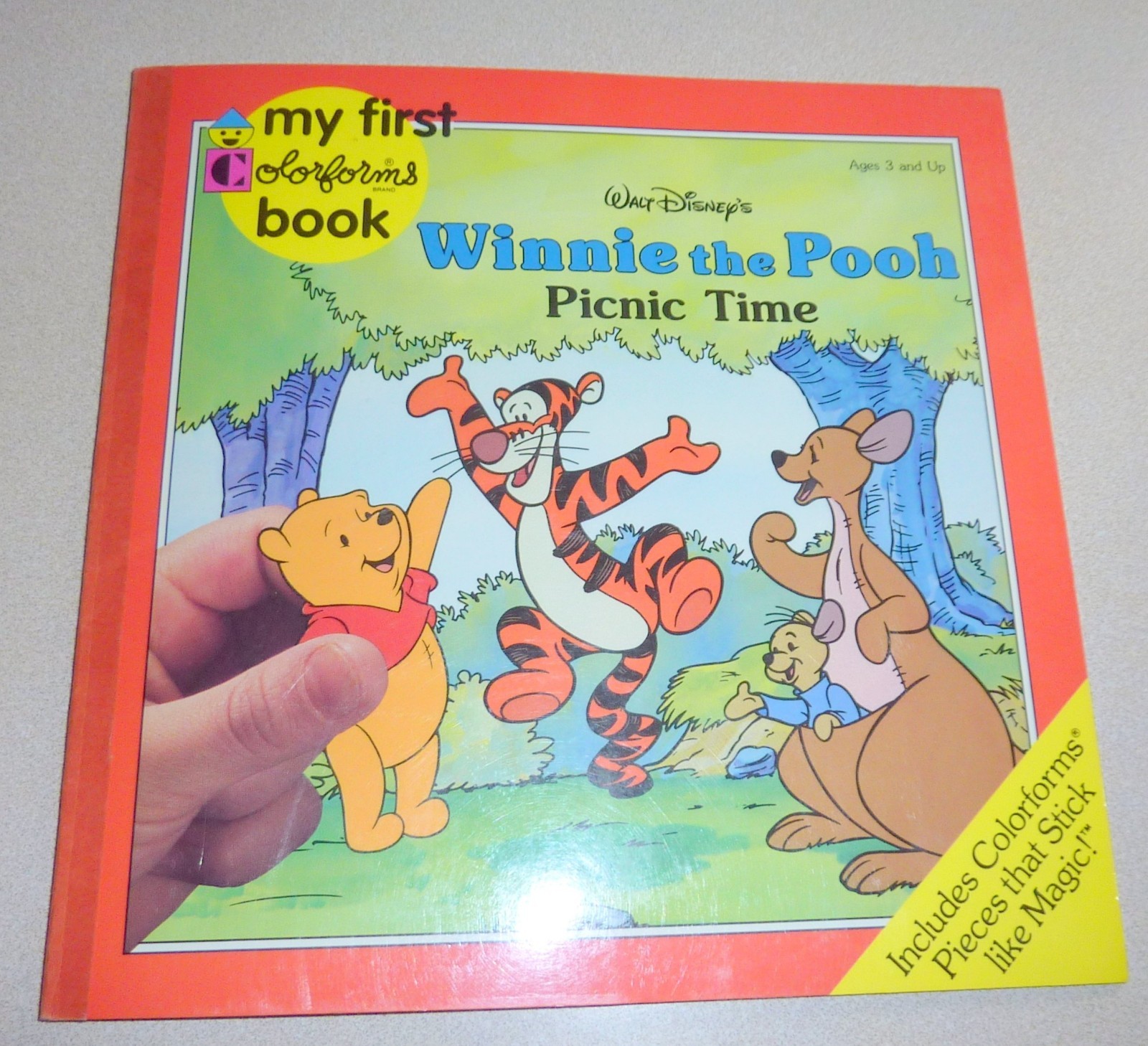 Vintage Kids Coloring Sticker Book Lot Disney Pooh Dalmatian Press NEW