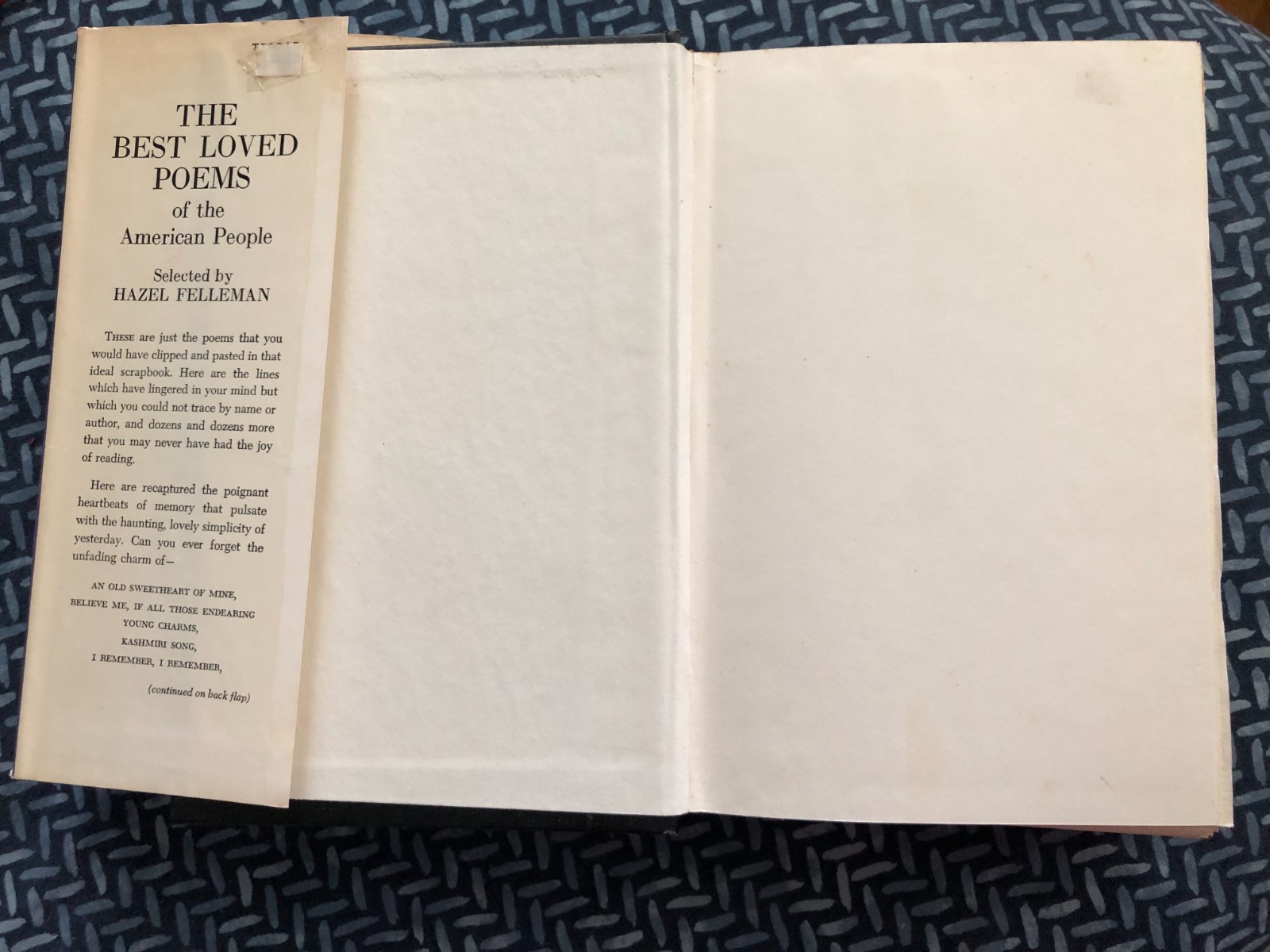 The Best Loved Poems of the American People 1936 Hardcover by Hazel Felleman