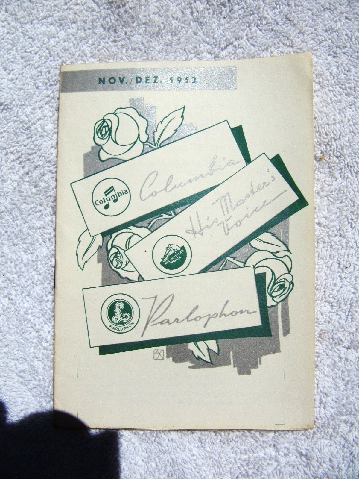 Nov-Dec 1953 AUSTRIAN HMV Columbia Parlophone Supplement German RECORD CATALOG