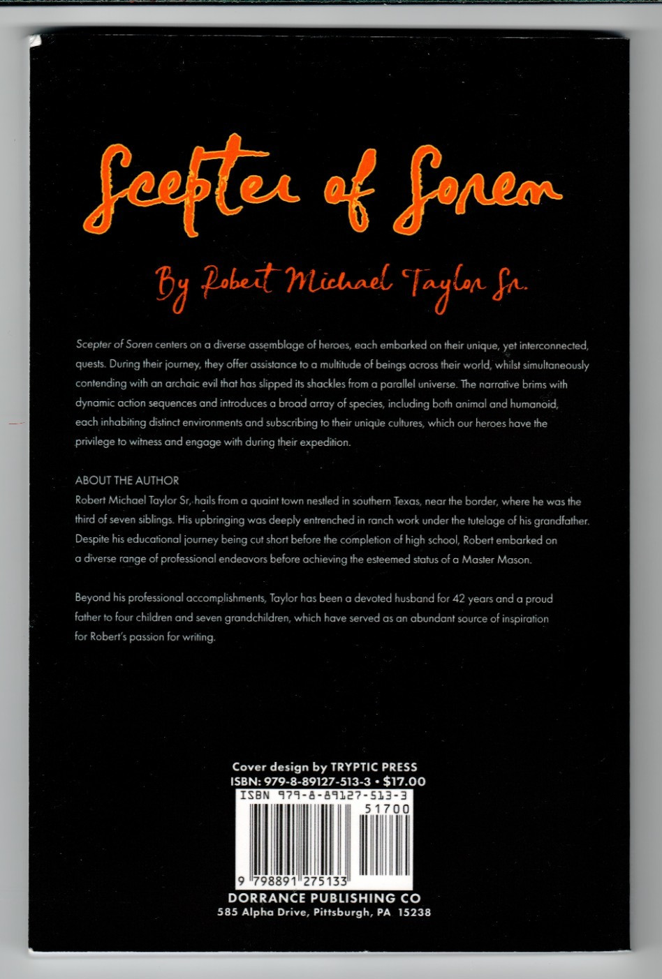 Scepter of Soren, Robert Michael Taylor, Jr., Trade Paperback, New