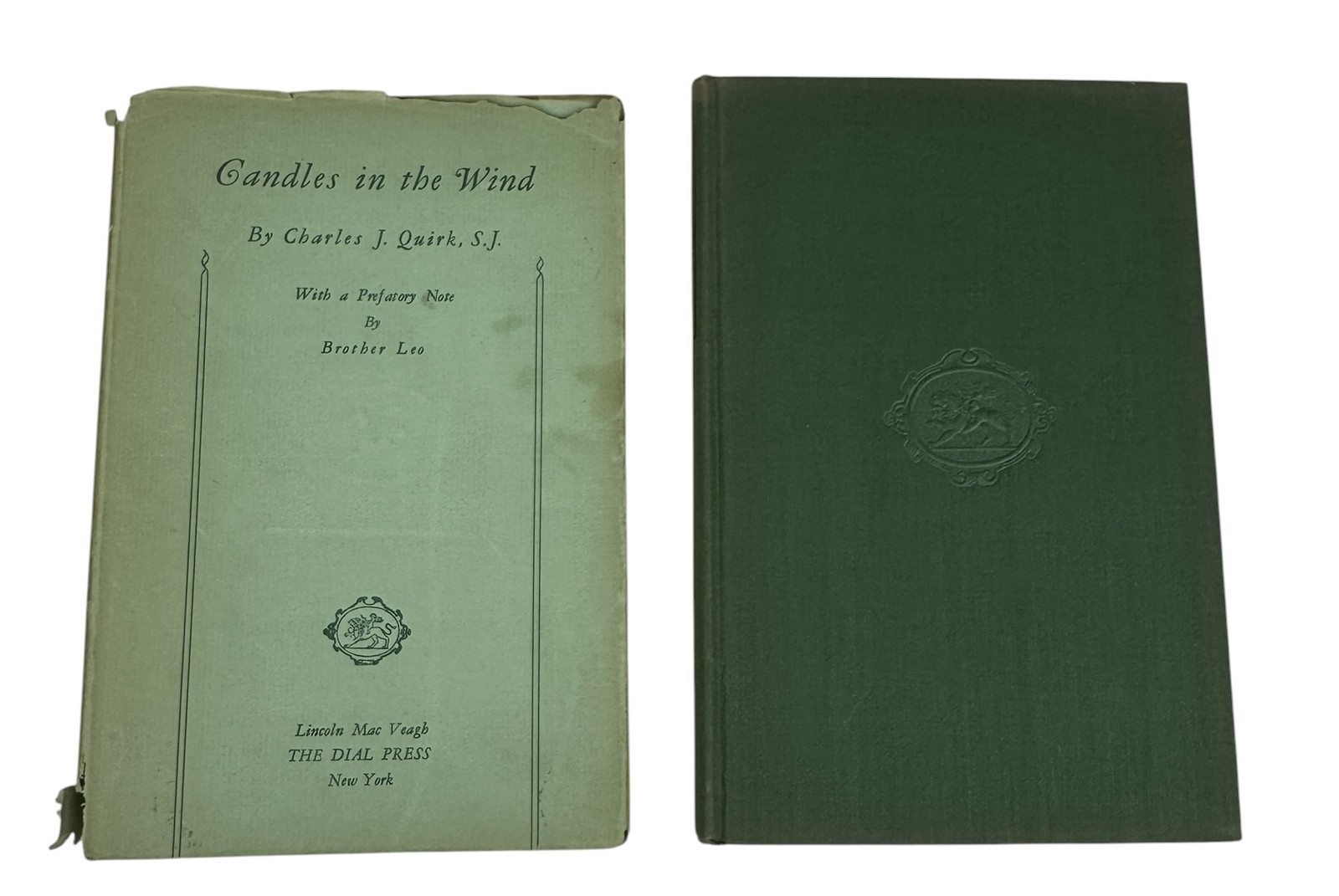 Candles in the Wind by Charles J. Quirk S.J. 1931 Poetry Book The Dial Press
