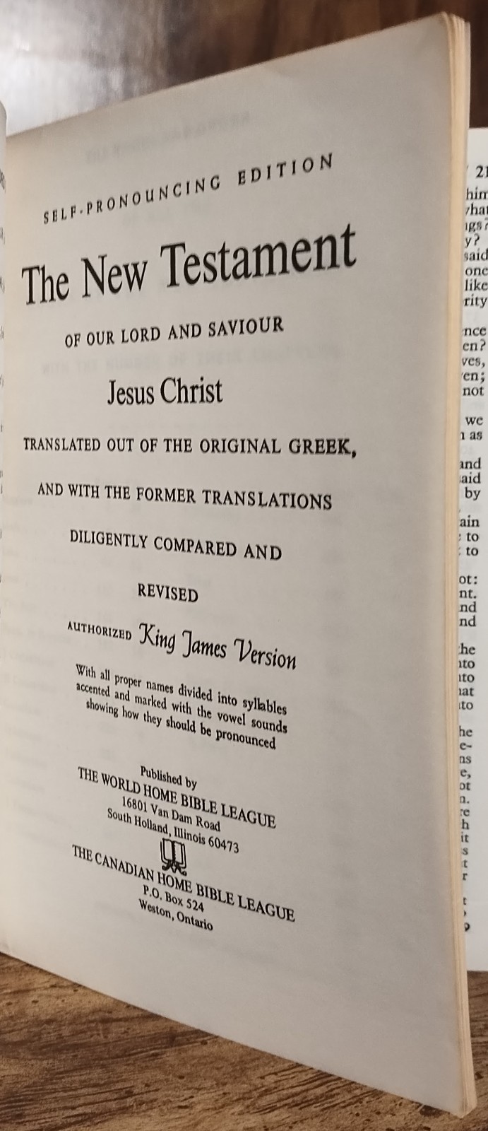 The New Testament – Self-Pronouncing King James Version, Bearing Precious Seed M