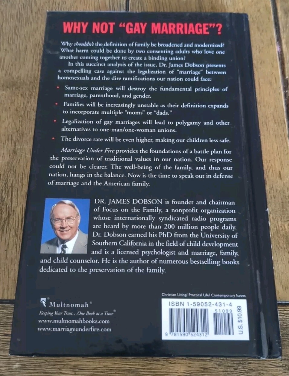 Marriage under Fire : Why We Must Win This Battle by James C. Dobson (2004,…