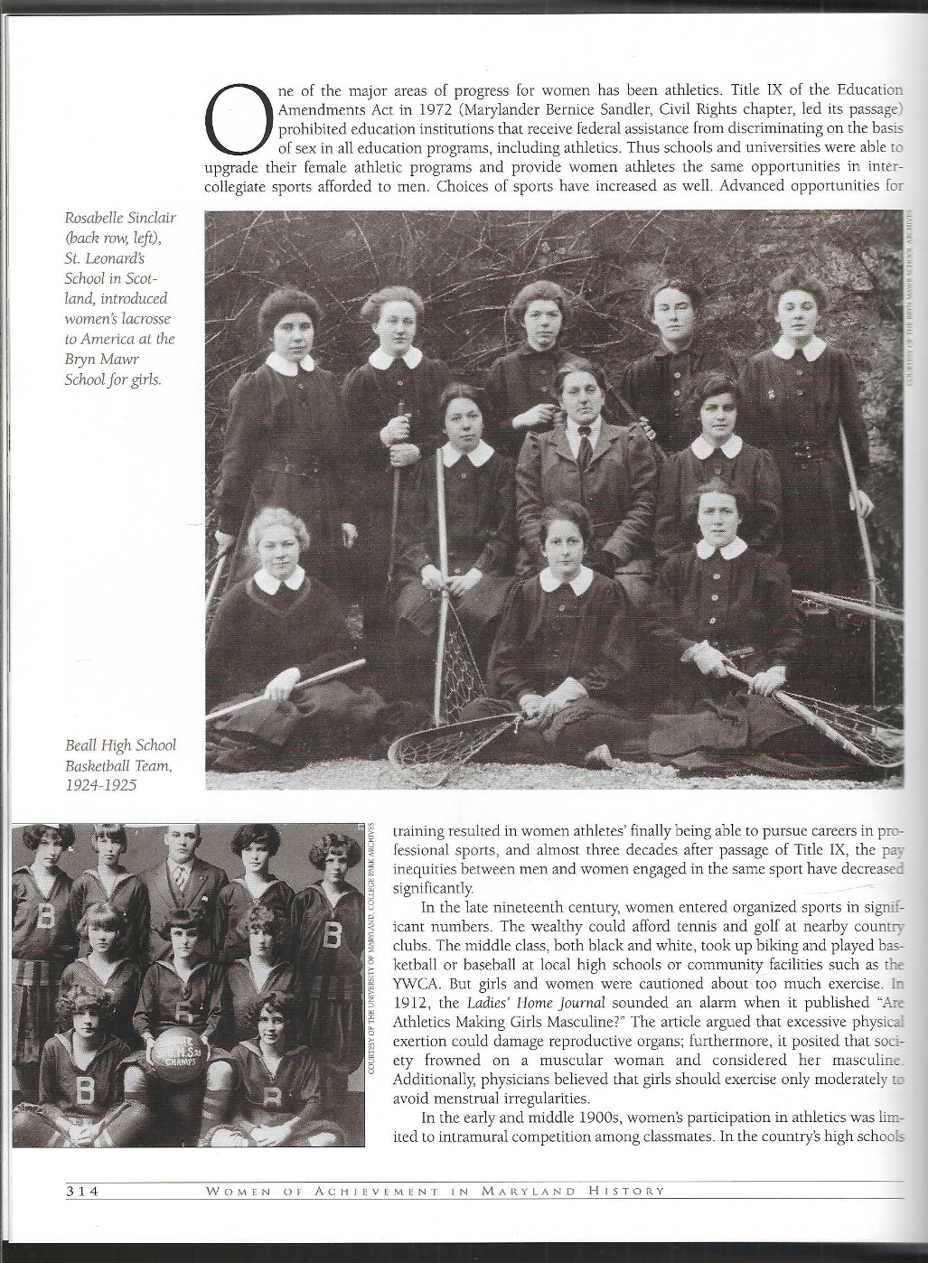 Women of Achievement in Maryland History HC/DJ 300+ Lives MD State 1600s to 2002