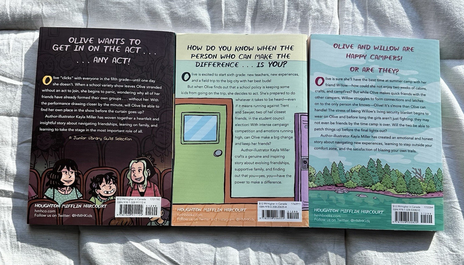 Click, Act, and Camp graphic novel book bundle by Kayla Miller