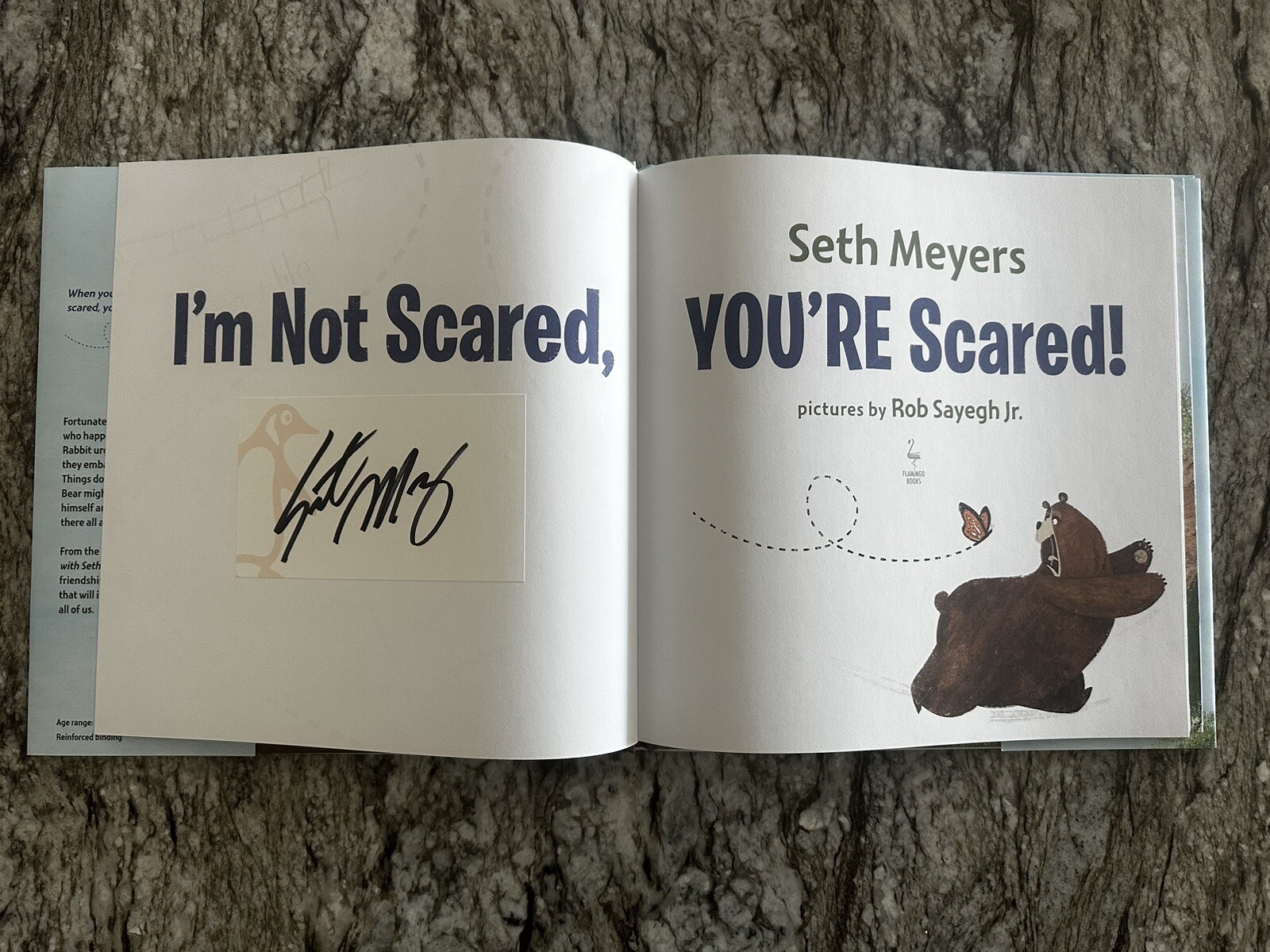 AUTOGRAPHED/SIGNED Book I’m Not Scared, Your Scared! Seth Meyers HC NEW SNL