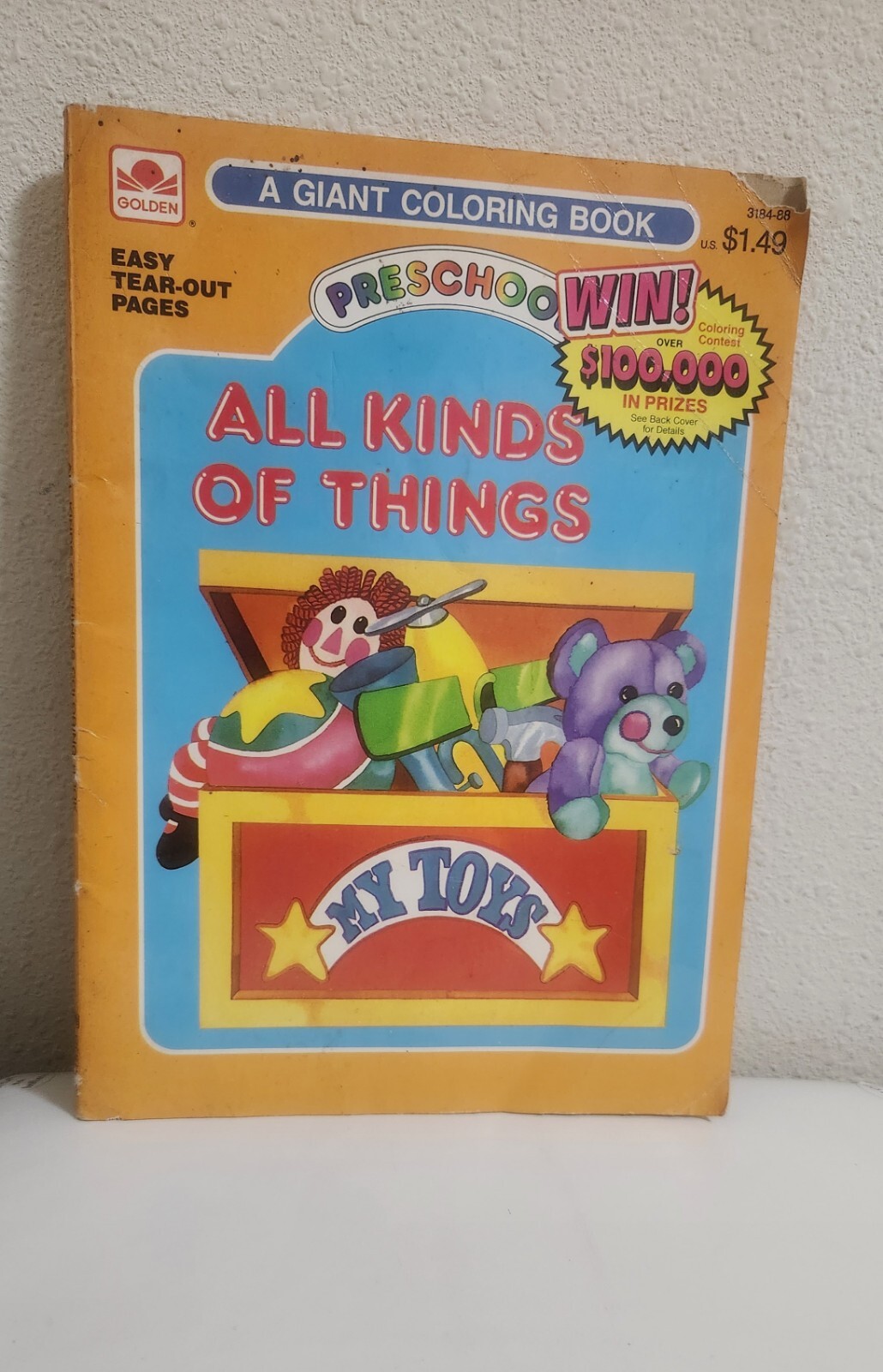 1988 “All Kinds of Things” Giant Coloring Book by Golden Books •86 Good Pages 6-