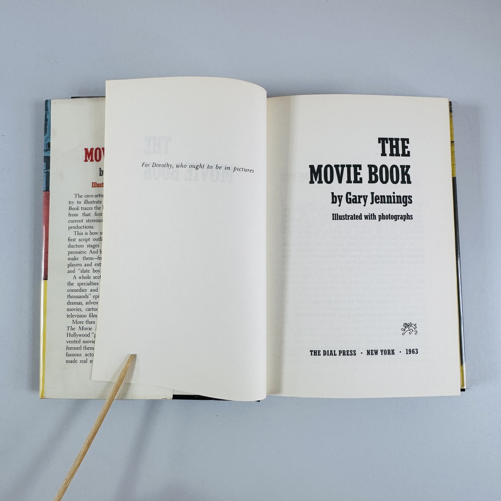 The Movie Book – Gary Jennings 1963 Illustrated Hardcover Dial Press