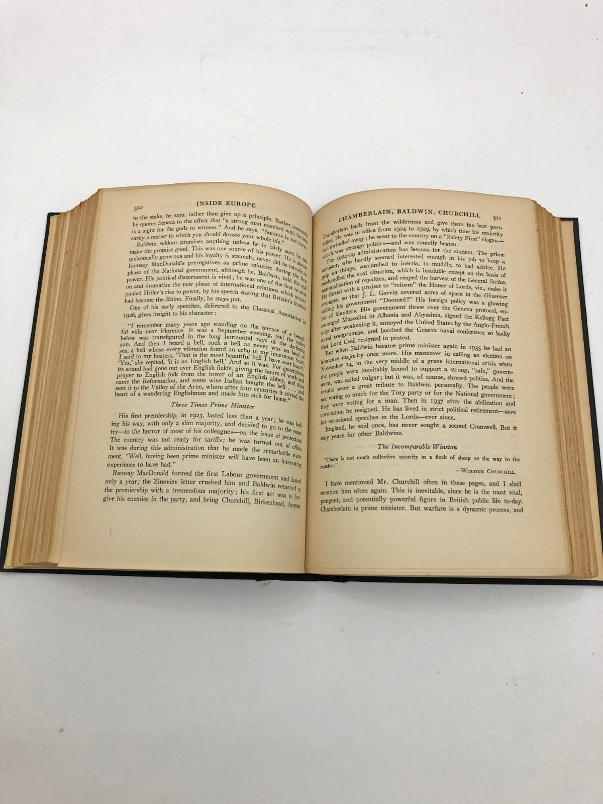 Inside Europe Hardcover 1940 War Edition John Gunther HB 606 Pages