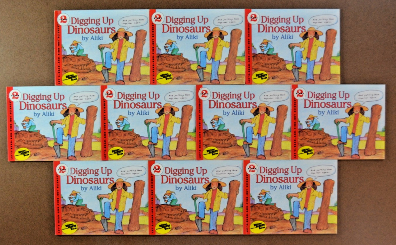 Guided Reading Set of 10 Digging Up Dinosaurs by Aliki Let’s Read and Find Out