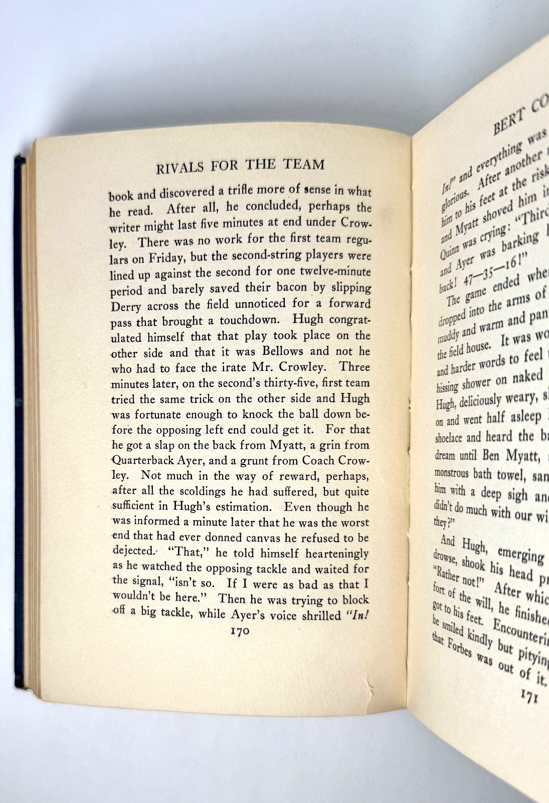 Rivals for the Team, Ralph Henry Barbour, 1916 1st edition Hardcover – Football