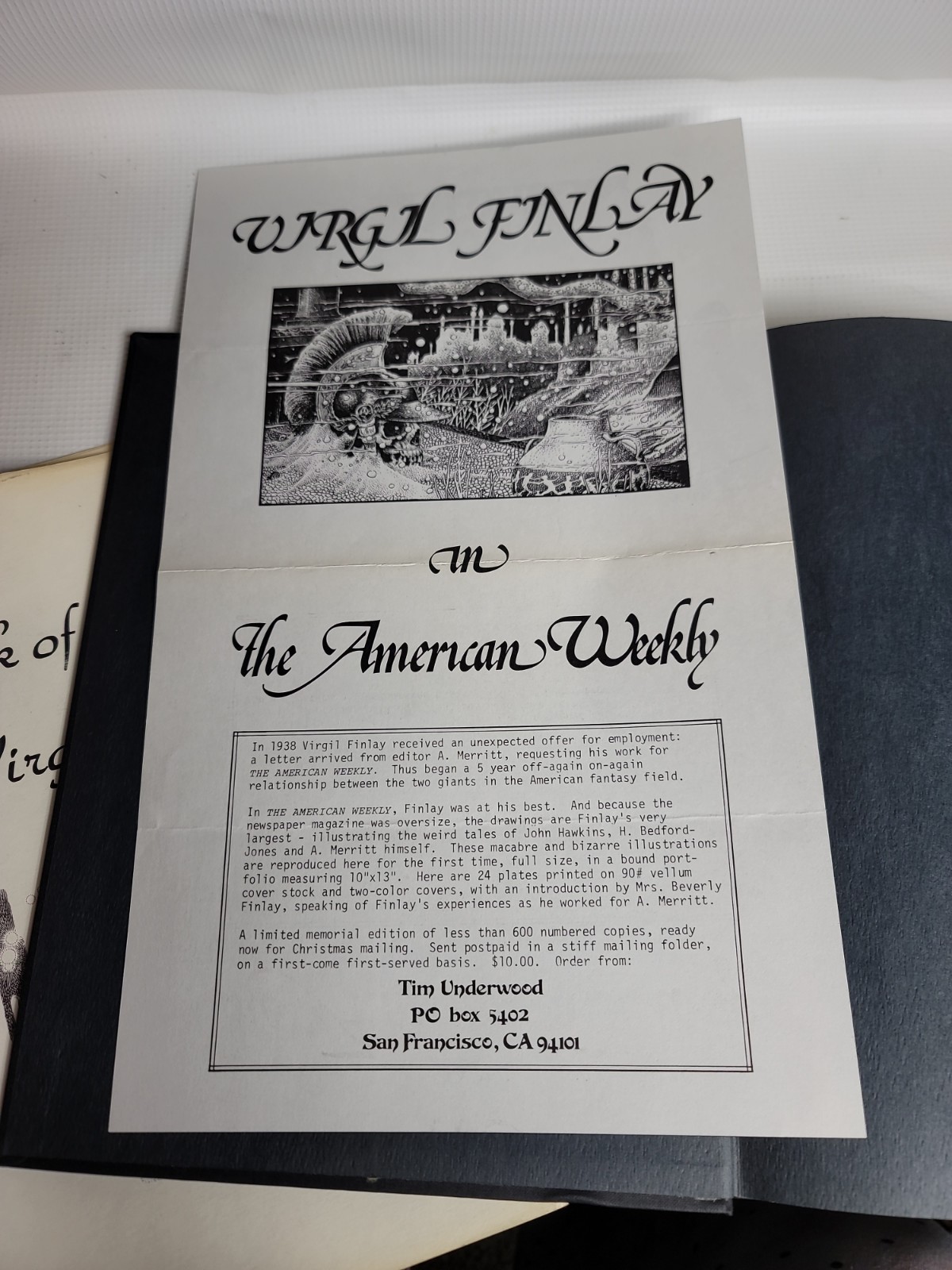 The Book of Virgil Finlay / Artwork by The Late Artist VG Condition