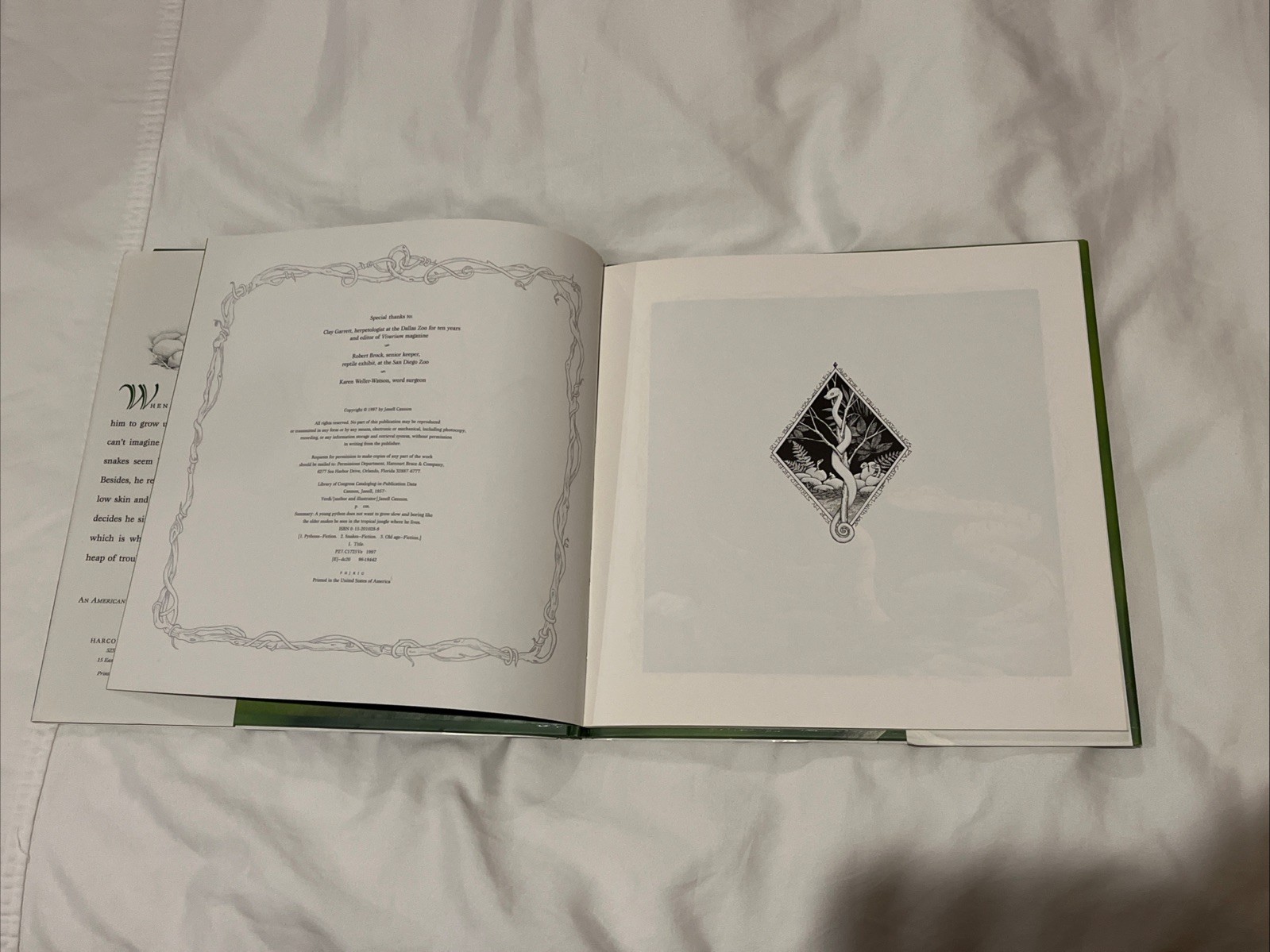 Verdi by Janell Cannon (1997, Hardcover) — One-Owner, Very Good Condition