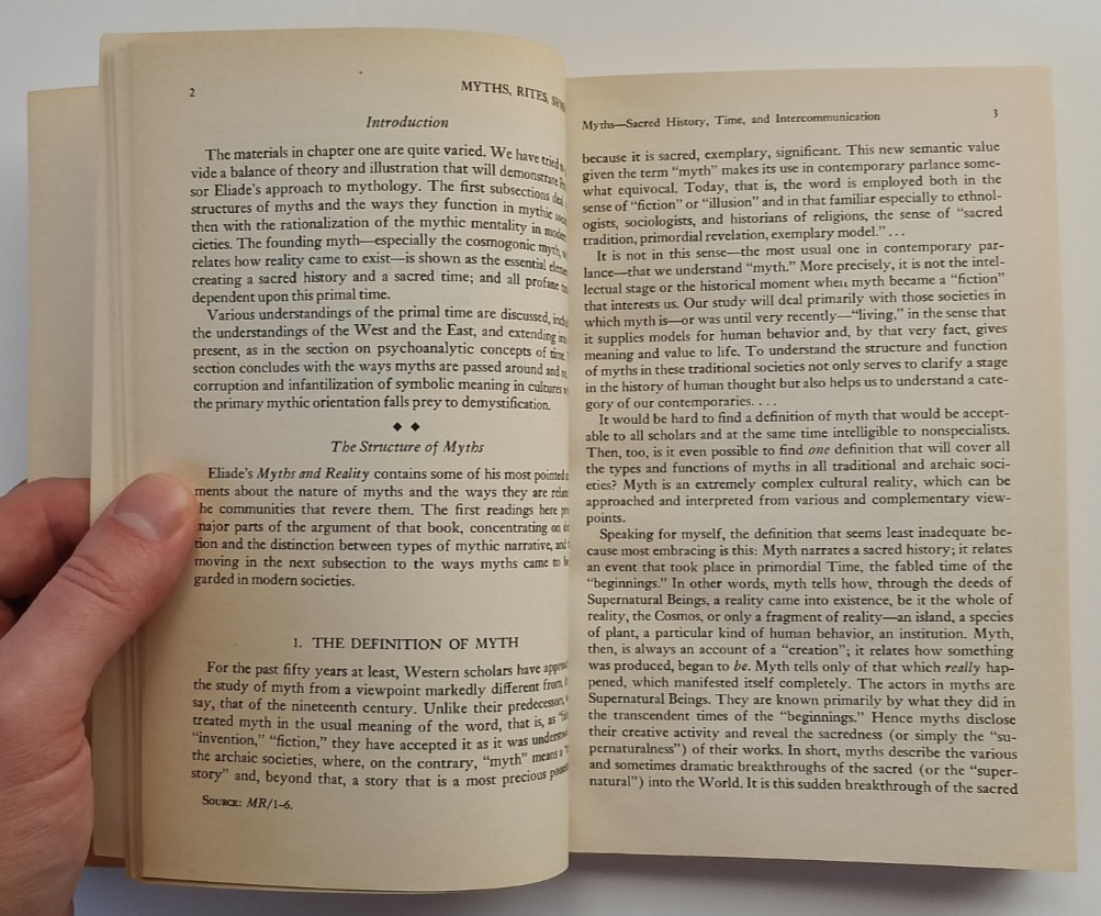 Myths, Rites, Symbols Vol 1 by Beane & Doty (Harper Colophon, 1976) PB