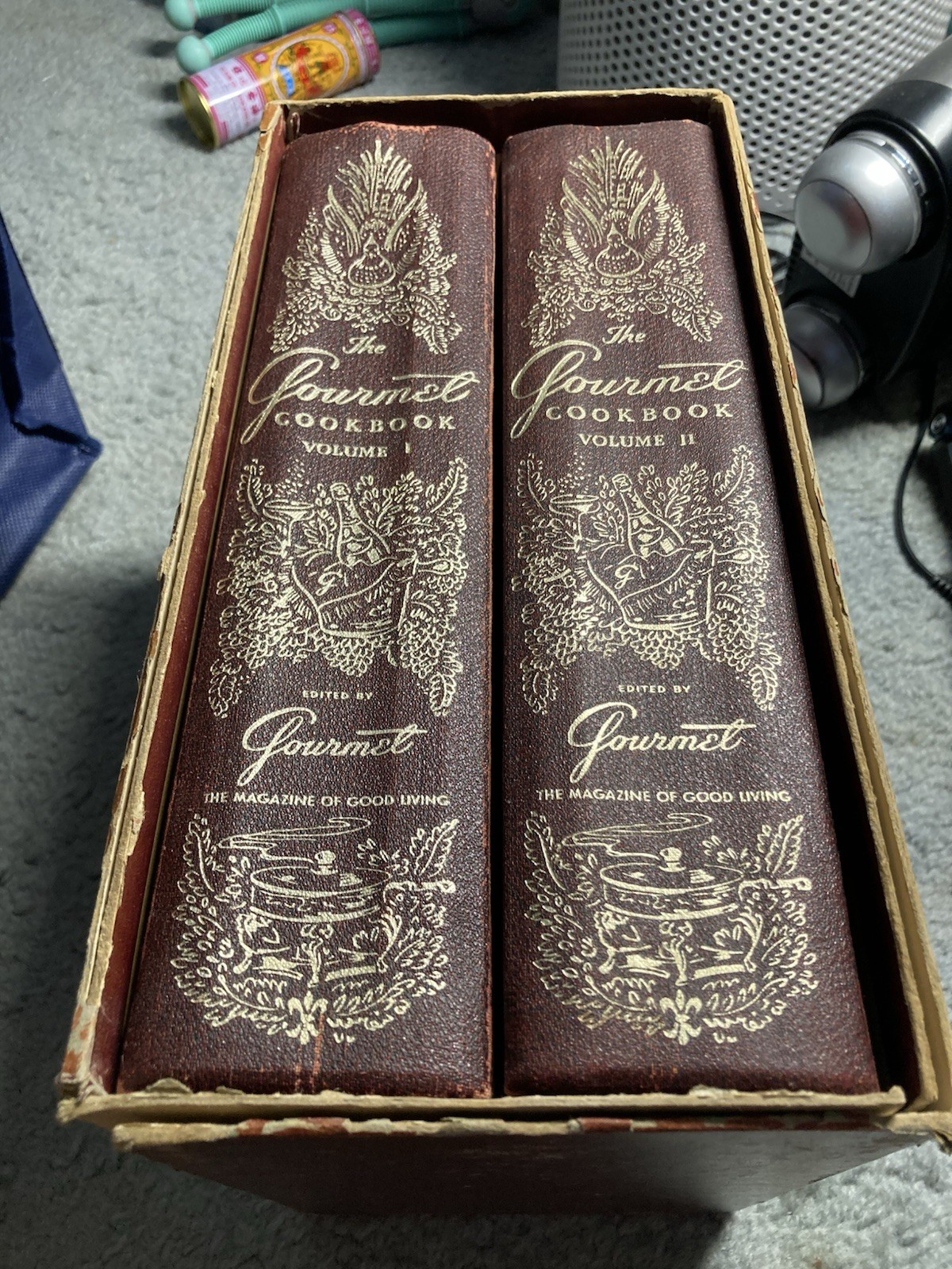 The Gourmet Cookbook Volume 1 & 2 Revised 1st printing 1965 Color Illustrations
