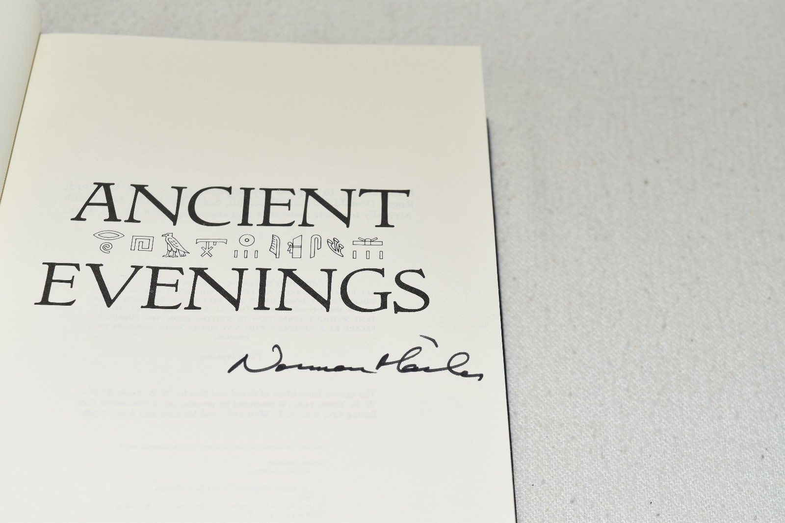 SIGNED Norman Mailer ANCIENT EVENINGS HCDJ 1ST/3RD 1983 Naked Dead EXC/RARE OOP