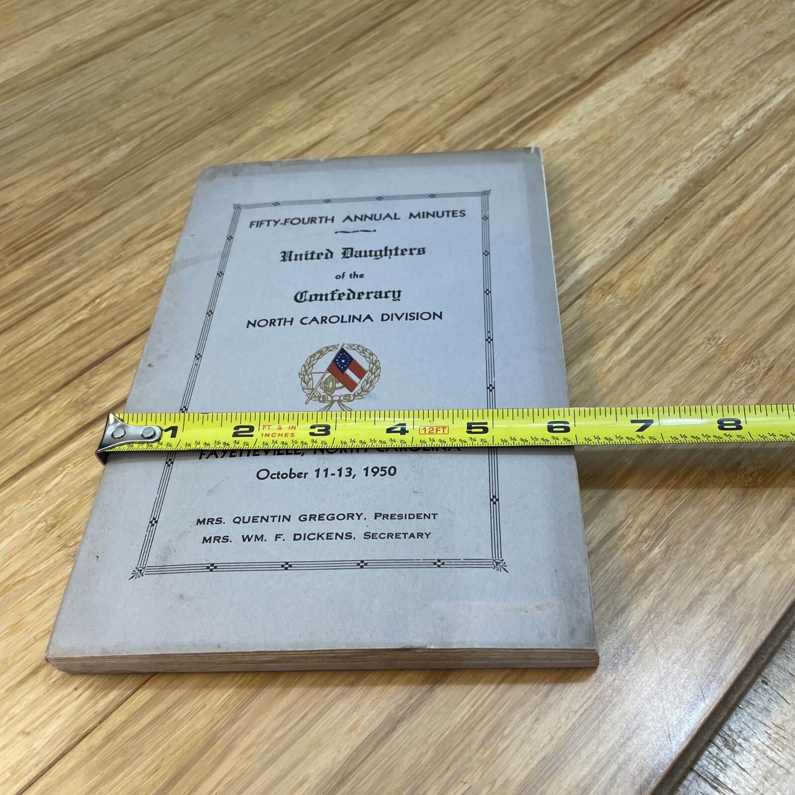 54th Annual Minutes United Daughters of the Confederary NC Division 1950 KG