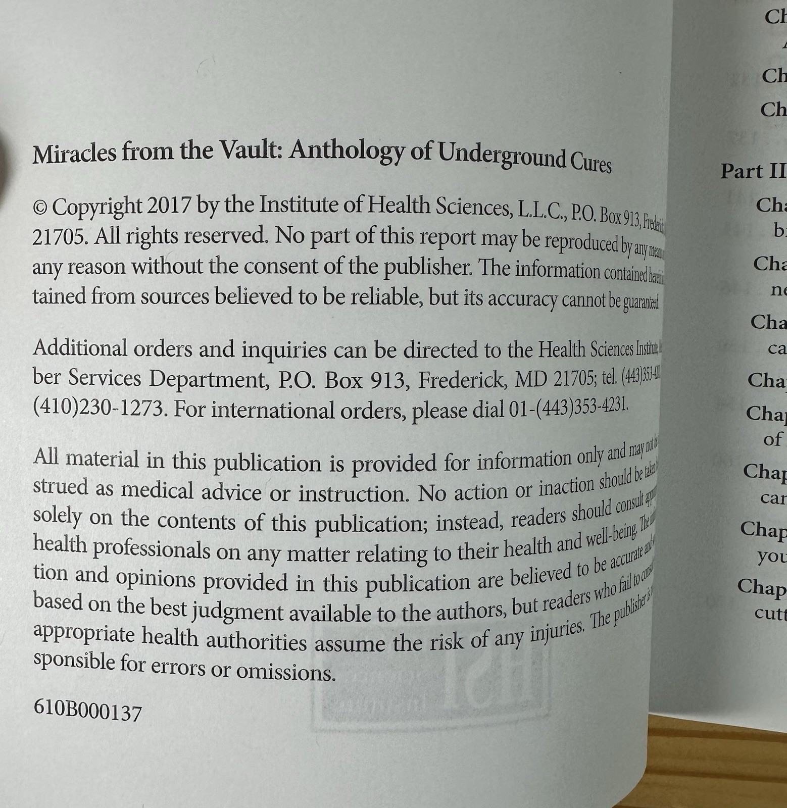 Miracles From The Vault Anthology of Underground Cures Paperback 2017 GOOD