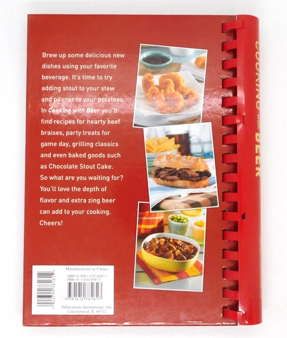 Cookbook Cooking With Beer Spiral Bound 2009 9.25 x 7 Inches