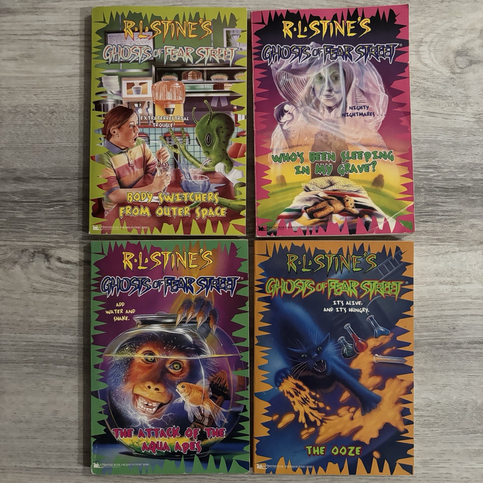 RL Stines Lot Of 4 Ghost Of Fear Street 2,3,8,14